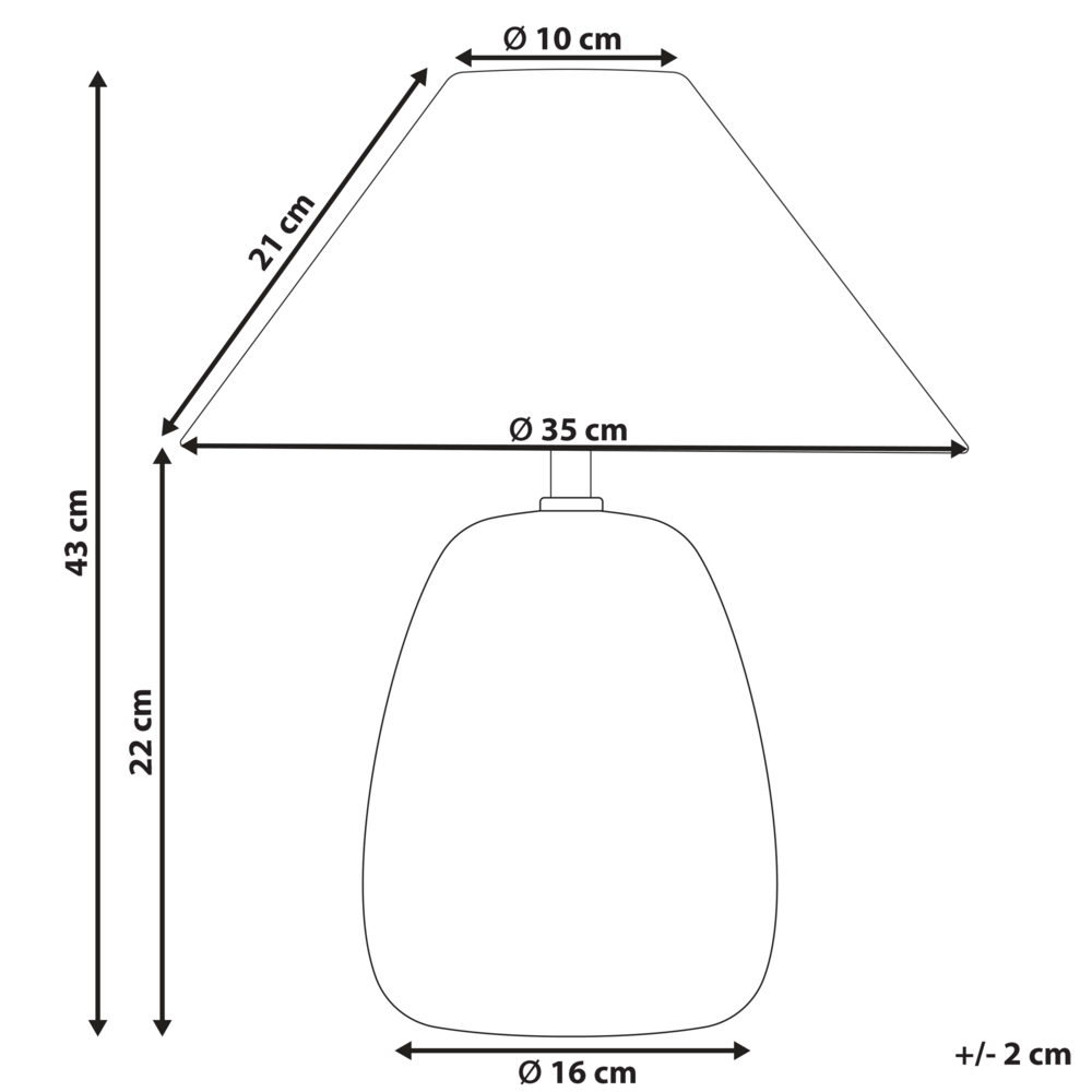 Lampada da tavolo in ceramica beige e blu paralume bianco 41 cm camera da letto soggiorno