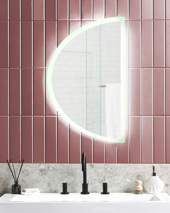 Specchio led da parete ovale ø 80 cm moderno contemporaneo mobile bagno trucco camera da letto