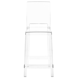 Set di 2 sgabelli da bar plastica trasparente sedie da bar sedia alta cucina moderno
