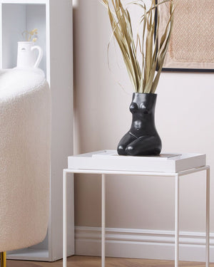 Vaso per fiori in porcellana nero forma del corpo femminile accessorio decorativo per la casa