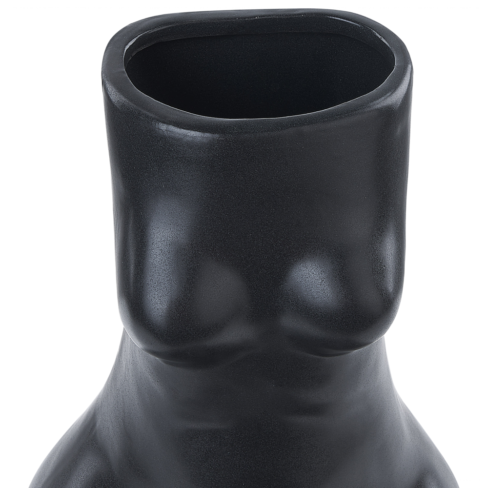 Vaso per fiori in porcellana nero forma del corpo femminile accessorio decorativo per la casa