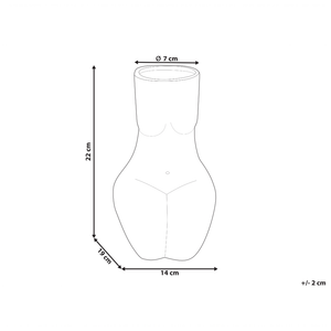 Vaso per fiori in porcellana nero forma del corpo femminile accessorio decorativo per la casa