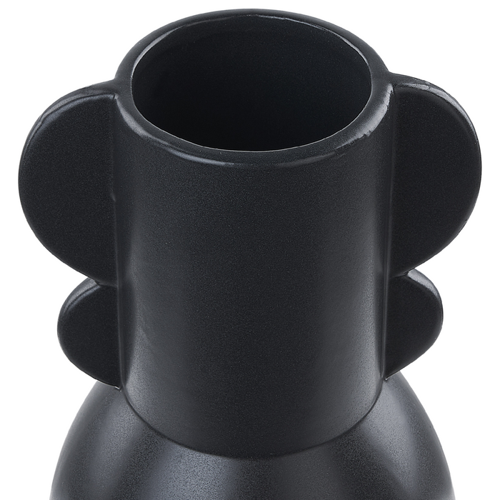 Vaso per fiori da tavolo in porcellana decorativa moderna scultura nero