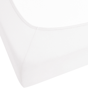 Lenzuolo con angoli cotone bianco 200 x 200 cm con bordi elastici modello classico a tinta unita camera da letto classica