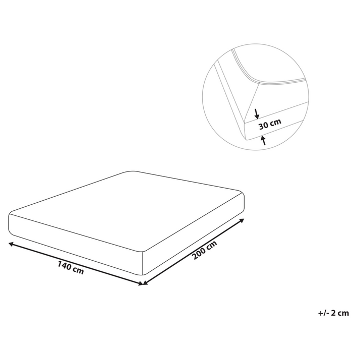 Lenzuolo con angoli cotone bianco 140 x 200 cm con bordi elastici modello classico a tinta unita camera da letto classica