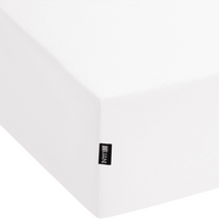 Lenzuolo con angoli cotone bianco 140 x 200 cm con bordi elastici modello classico a tinta unita camera da letto classica