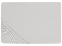 Lenzuolo con angoli cotone grigio chiaro 160 x 200 cm con bordi elastici modello classico a tinta unita camera da letto classica