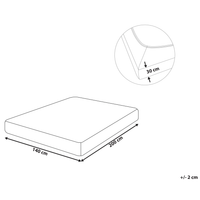 Lenzuolo con angoli cotone grigio chiaro 140 x 200 cm con bordi elastici modello classico a tinta unita camera da letto classica