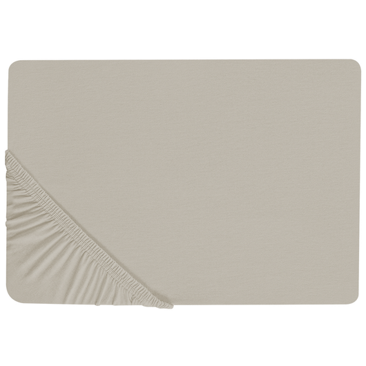 Lenzuolo con angoli cotone tortora 200 x 200 cm con bordi elastici modello classico a tinta unita camera da letto classica