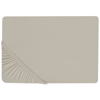 Lenzuolo con angoli cotone tortora 140 x 200 cm con bordi elastici modello classico a tinta unita camera da letto classica