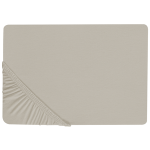 Lenzuolo con angoli cotone tortora 140 x 200 cm con bordi elastici modello classico a tinta unita camera da letto classica