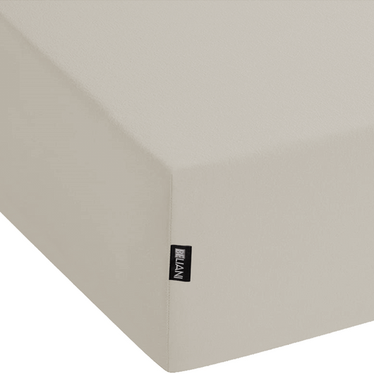 Lenzuolo con angoli cotone tortora 90 x 200 cm con bordi elastici modello classico a tinta unita camera da letto classica