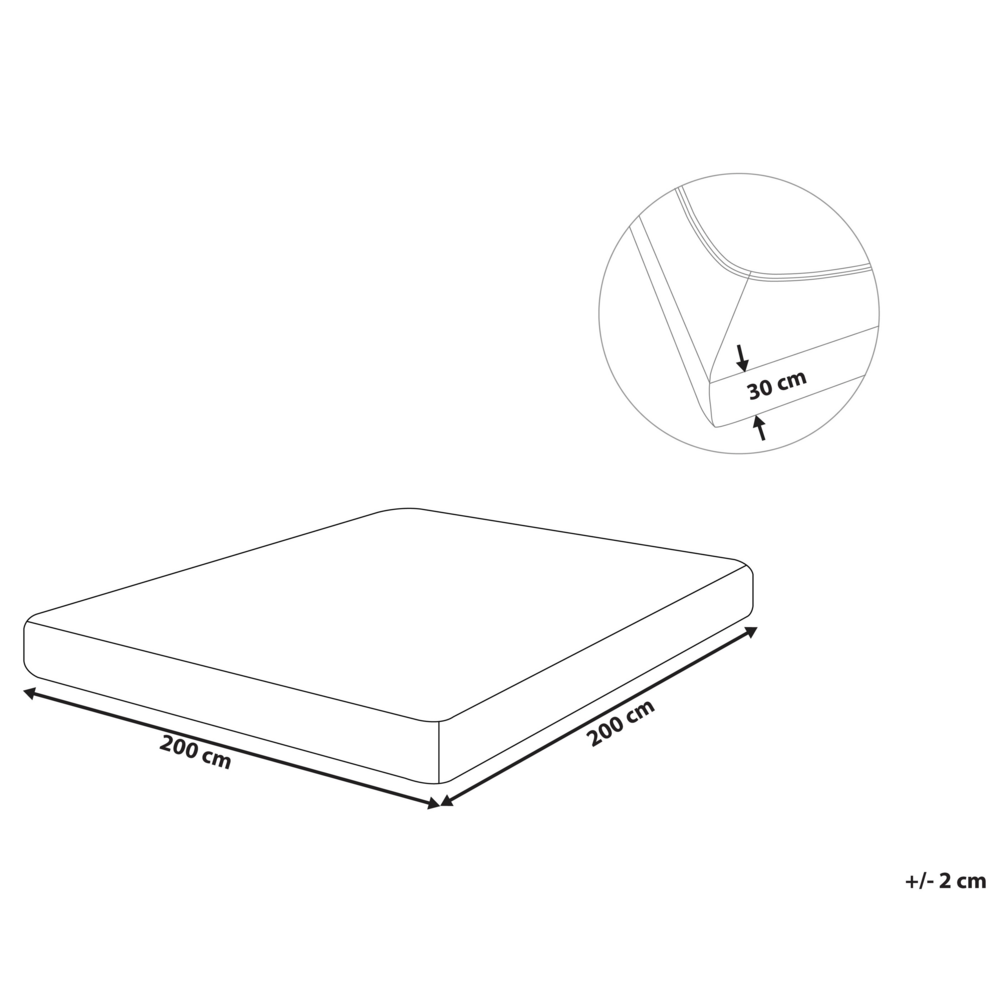 Lenzuolo con angoli cotone beige 200 x 200 cm con bordi elastici modello classico a tinta unita camera da letto classica