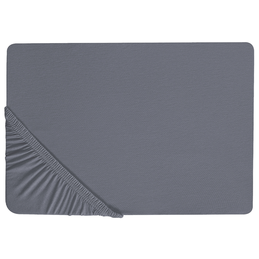 Lenzuolo con angoli cotone grigio scuro 90 x 200 cm con bordi elastici modello classico a tinta unita camera da letto classica