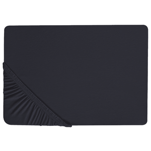 Lenzuolo con angoli cotone nero 90 x 200 cm con bordi elastici modello classico a tinta unita camera da letto classica