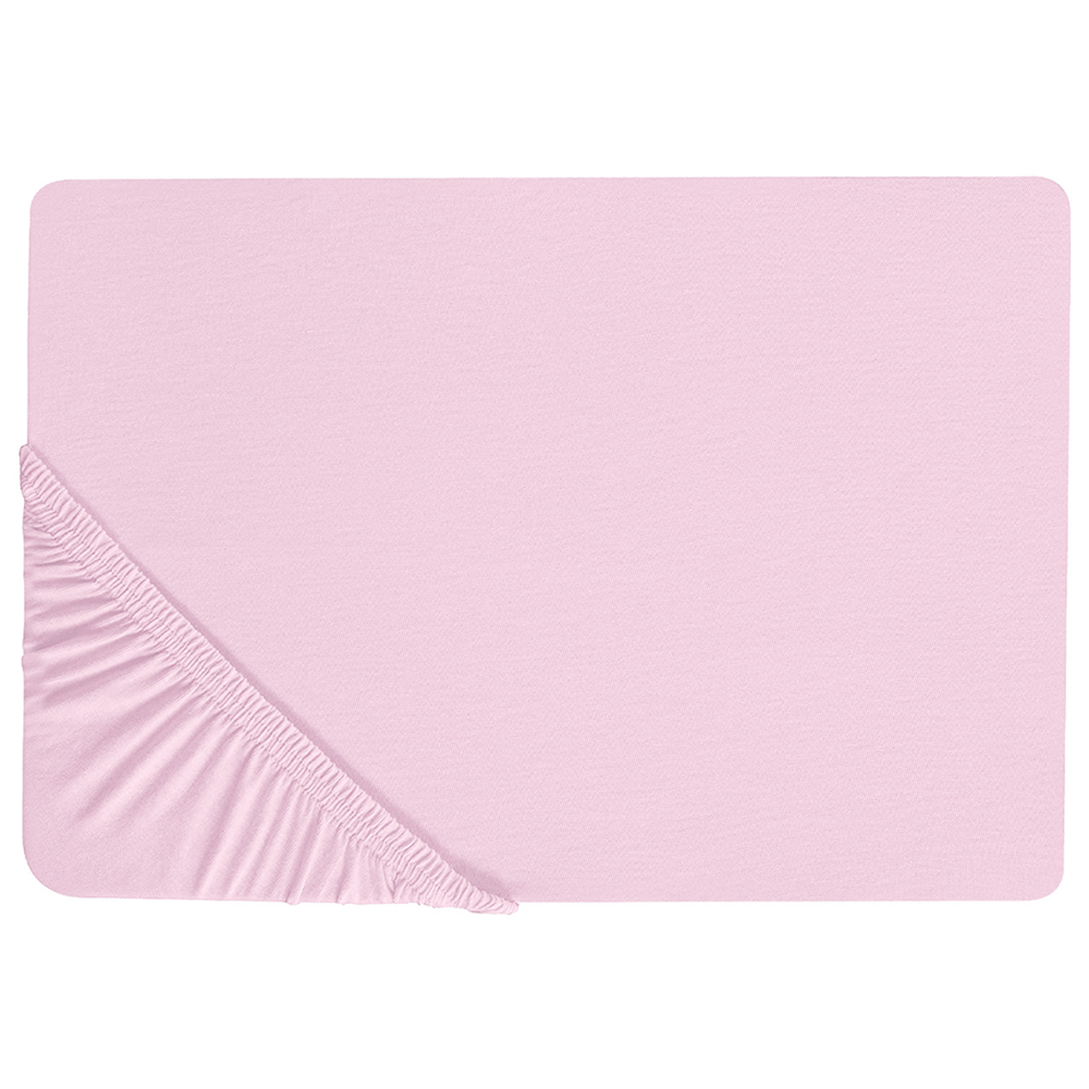 Lenzuolo con angoli cotone rosa pastello 90 x 200 cm con bordi elastici modello classico a tinta unita camera da letto classica