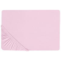 Lenzuolo con angoli cotone rosa pastello 200 x 200 cm con bordi elastici modello classico a tinta unita camera da letto classica