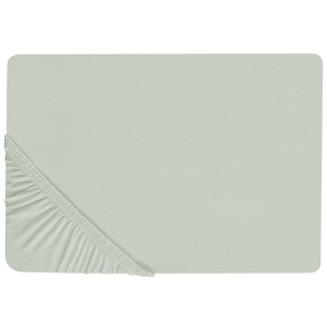 Lenzuolo con angoli cotone verde chiaro 140 x 200 cm con bordi elastici modello classico a tinta unita camera da letto classica