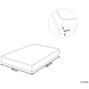 Lenzuolo con angoli cotone verde chiaro 90 x 200 cm con bordi elastici modello classico a tinta unita camera da letto classica