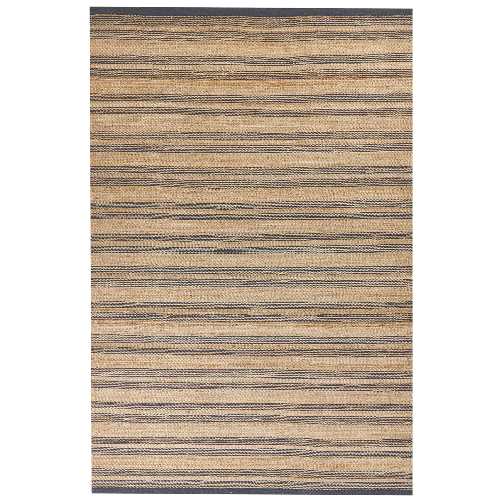 Tappeto in iuta e cotone beige e grigio 160 x 230 cm fatto a mano camera da letto soggiorno