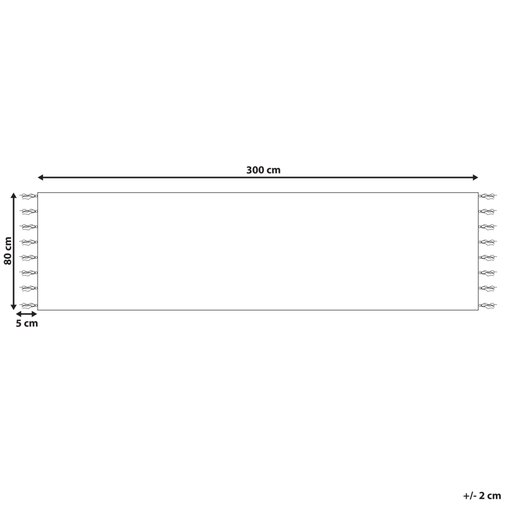 Tappeto in iuta beige e giallo con motivo a righe e nappe 80 x 300 cm soggiorno camera da letto stile boho