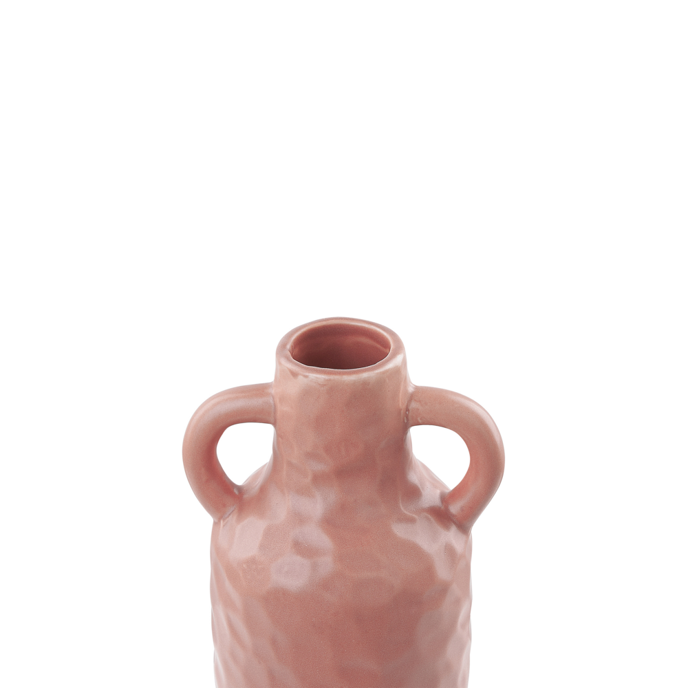 Vaso in porcellana rosa pastello 24 cm fatto a mano tradizionale