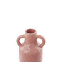 Vaso in porcellana rosa pastello 24 cm fatto a mano tradizionale