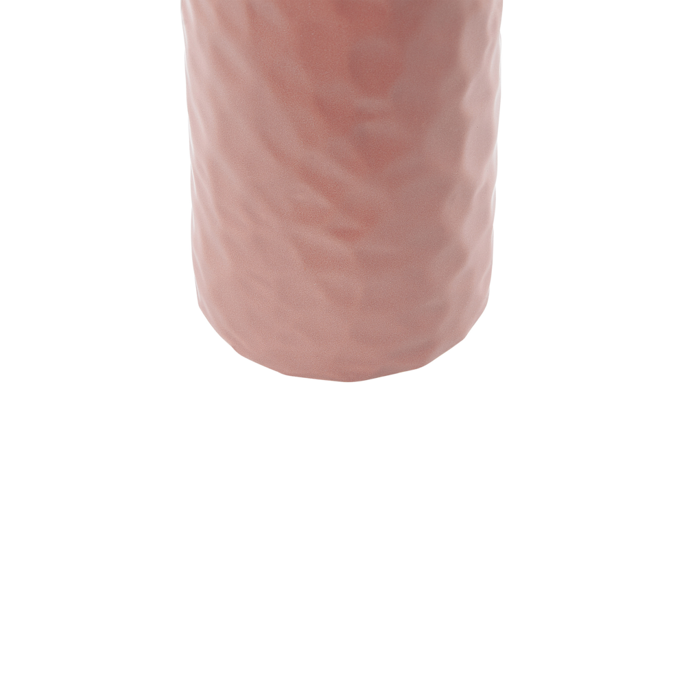 Vaso in porcellana rosa pastello 24 cm fatto a mano tradizionale