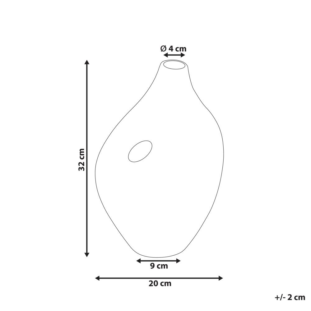 Vaso in porcellana bianco panna 32 cm accessorio moderno realizzato a mano