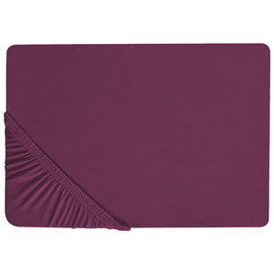 Lenzuolo con angoli cotone bordeaux 90 x 200 cm con bordi elastici modello classico a tinta unita camera da letto classica