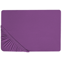 Lenzuolo con angoli cotone viola 200 x 200 cm con bordi elastici modello classico a tinta unita camera da letto classica