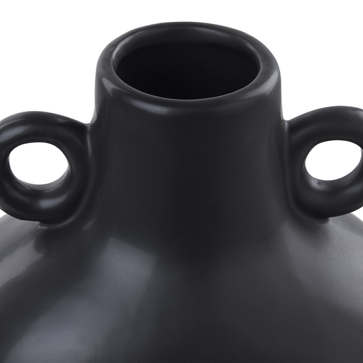 Vaso in dolomite nera 20 cm vaso scultura forma del corpo boho minimalista