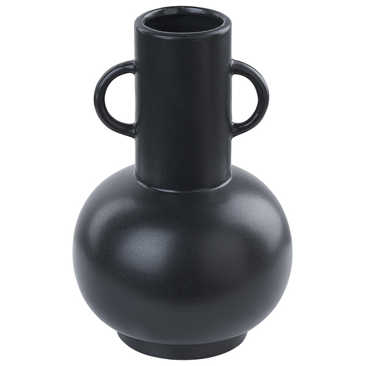 Vaso in porcellana nera Vaso da 26 cm accessorio decorativo minimalista
