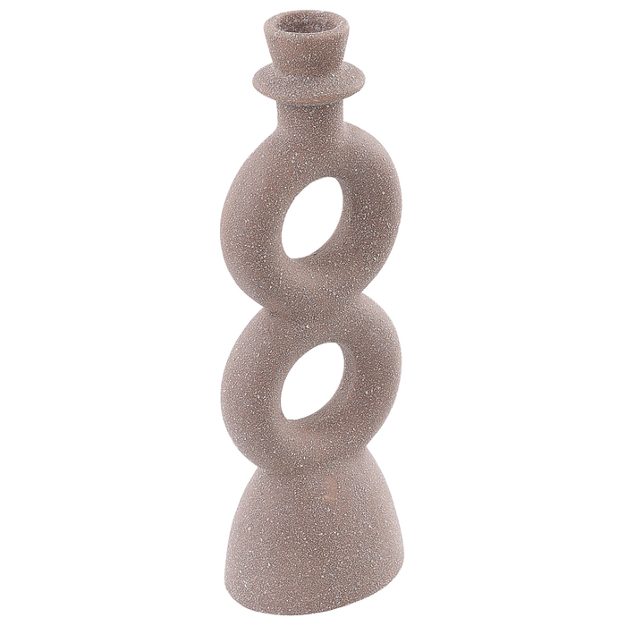 Candeliere porcellana beige 23 cm portacandele di design di forma curva decorazione accessori