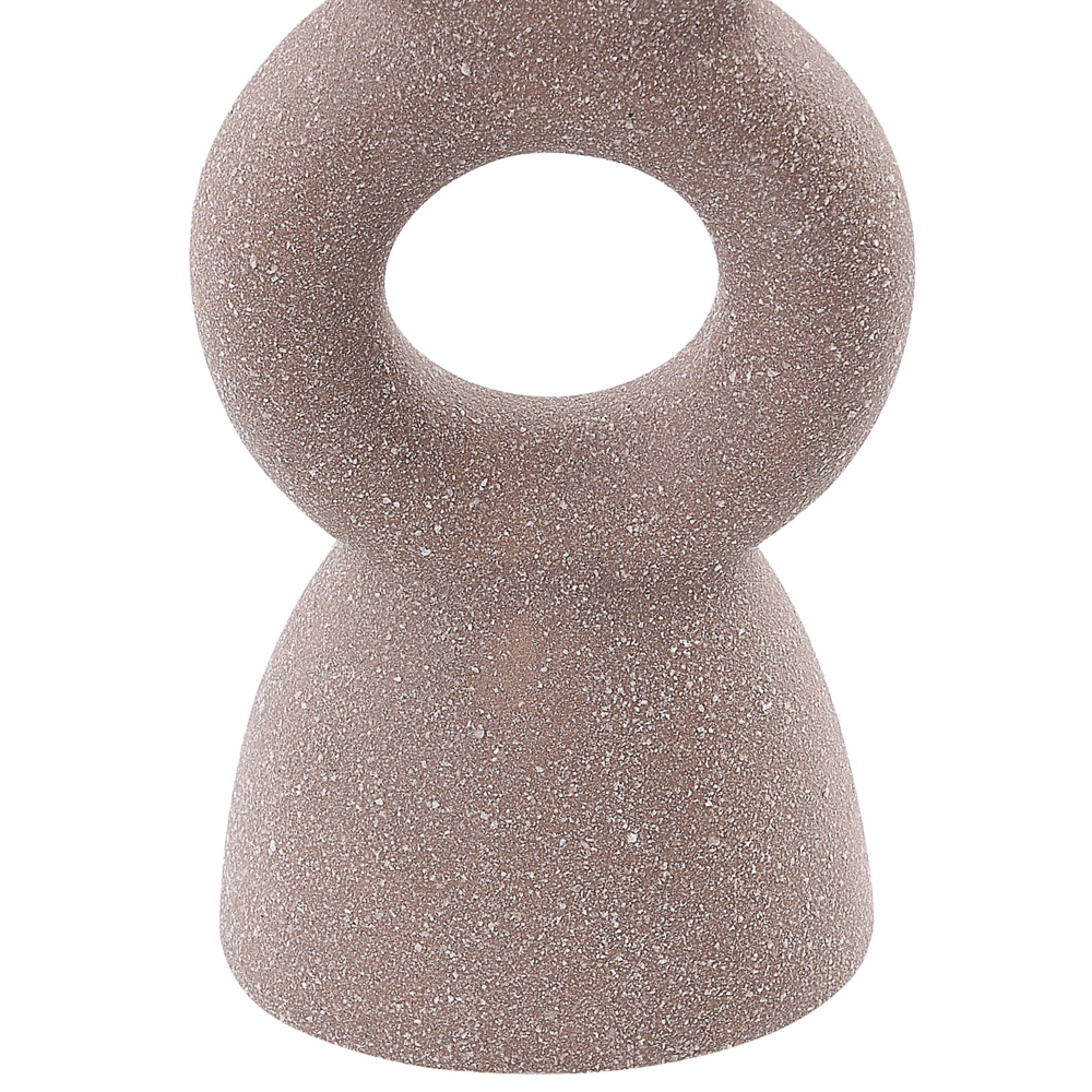 Candeliere porcellana beige 23 cm portacandele di design di forma curva decorazione accessori