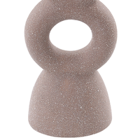 Candeliere porcellana beige 23 cm portacandele di design di forma curva decorazione accessori