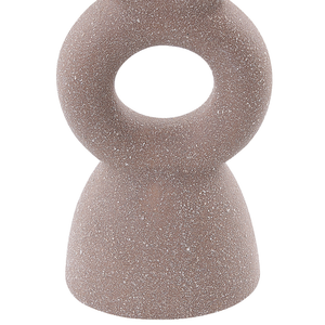 Candeliere porcellana beige 23 cm portacandele di design di forma curva decorazione accessori
