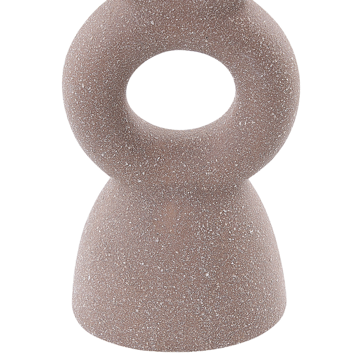 Candeliere porcellana beige 23 cm portacandele di design di forma curva decorazione accessori