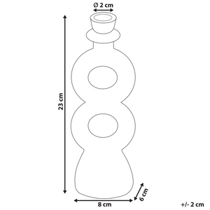 Candeliere porcellana beige 23 cm portacandele di design di forma curva decorazione accessori