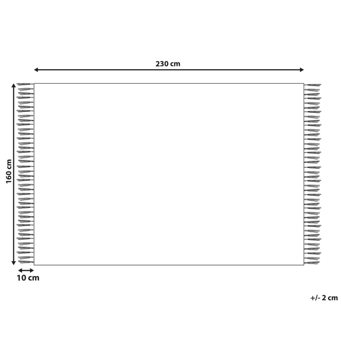 Tappeto in iuta blu 160 x 230 cm tessuto a mano con frange in stile boho per la sala della camera da letto