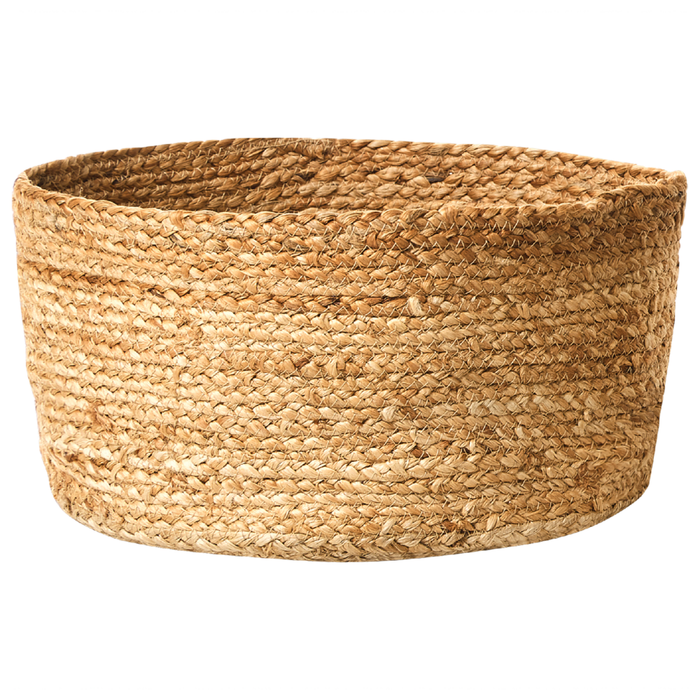 Set di 3 cestini in tessuto di iuta naturale altezza 12/16/21 cm per riporre oggetti in stile rustico Boho