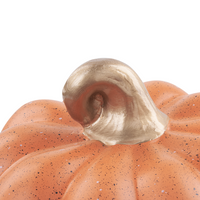 Set di 2 statuette in ceramica arancio dorato 18 cm zucche fatte a mano soggiorno camera da letto decorazione sculture