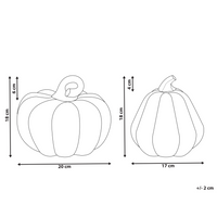 Set di 2 statuette in ceramica arancio dorato 18 cm zucche fatte a mano soggiorno camera da letto decorazione sculture