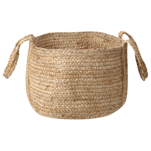 Set di 2 cestini portaoggetti in iuta naturale da 38 cm, portabiancheria, contenitori Boho