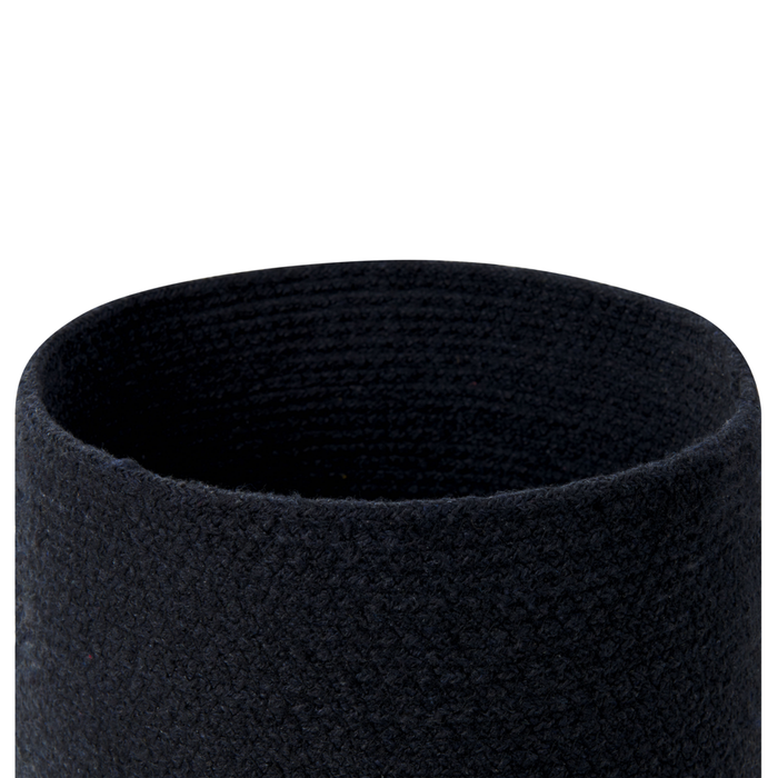 Set di 3 cestini portaoggetti in cotone iuta nero e naturale portabiancheria Boho