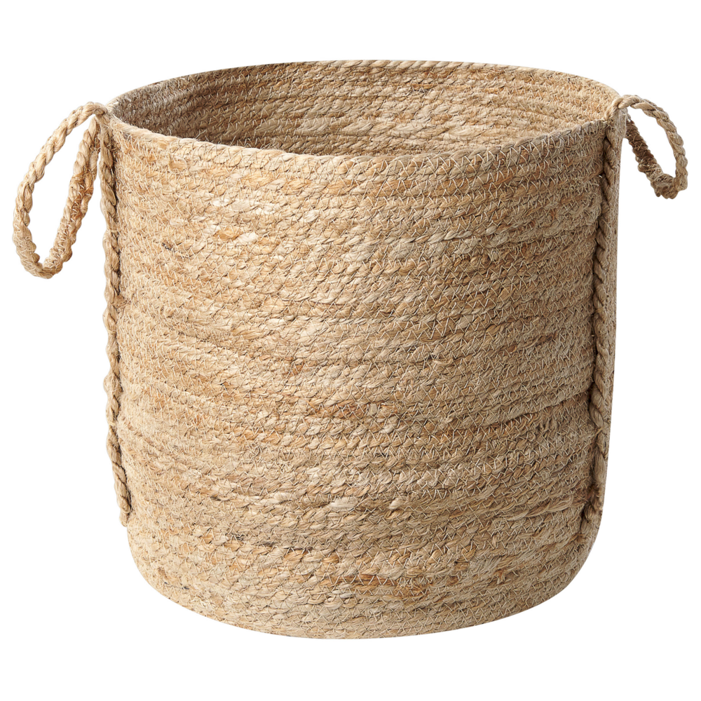 Set di 3 cestini portaoggetti in iuta naturale da 30 cm, portabiancheria, contenitori Boho