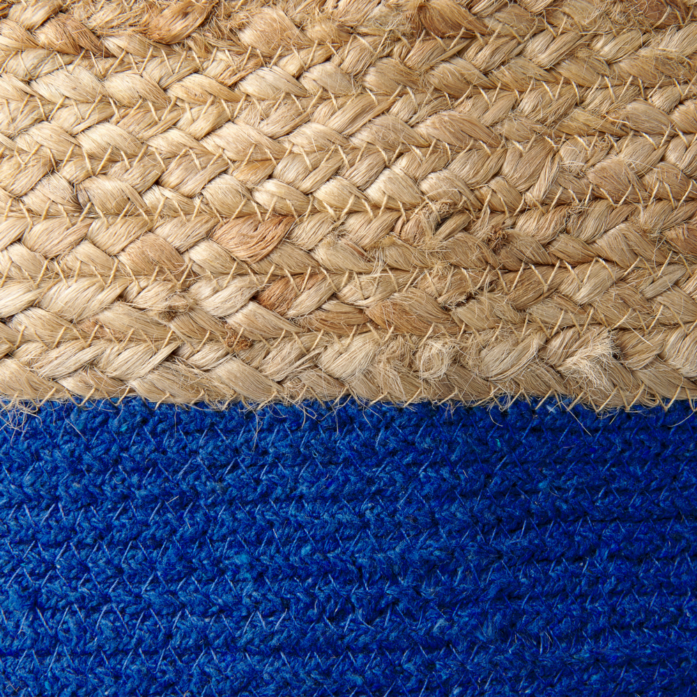 Set di 2 cestini portaoggetti in cotone iuta navy e naturale da 50 cm portabiancheria Boho