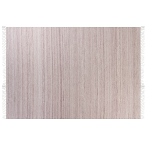 Tappeto in PET riciclato colore rosso chiaro con frange 160 x 230 cm interno esterno