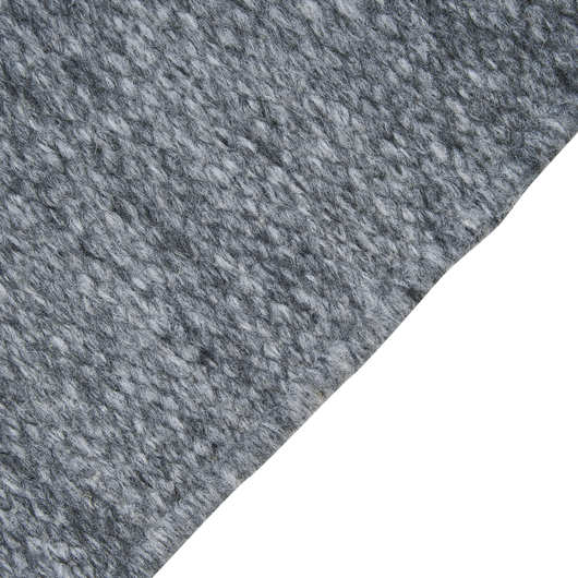 Tappeto in PET riciclato colore grigio con frange 160 x 230 cm interno esterno