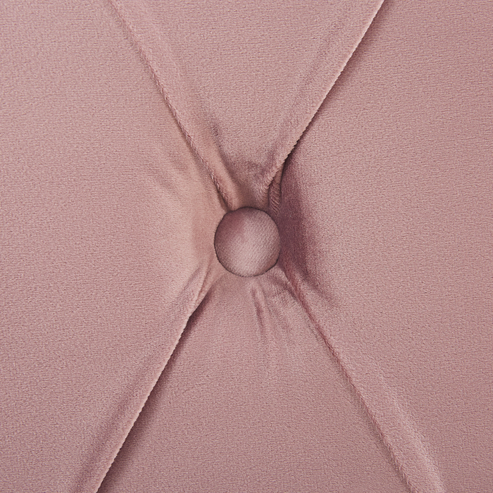 Letto ad acqua in velluto rosa 160 x 200 cm con testiera trapuntata stile glamour